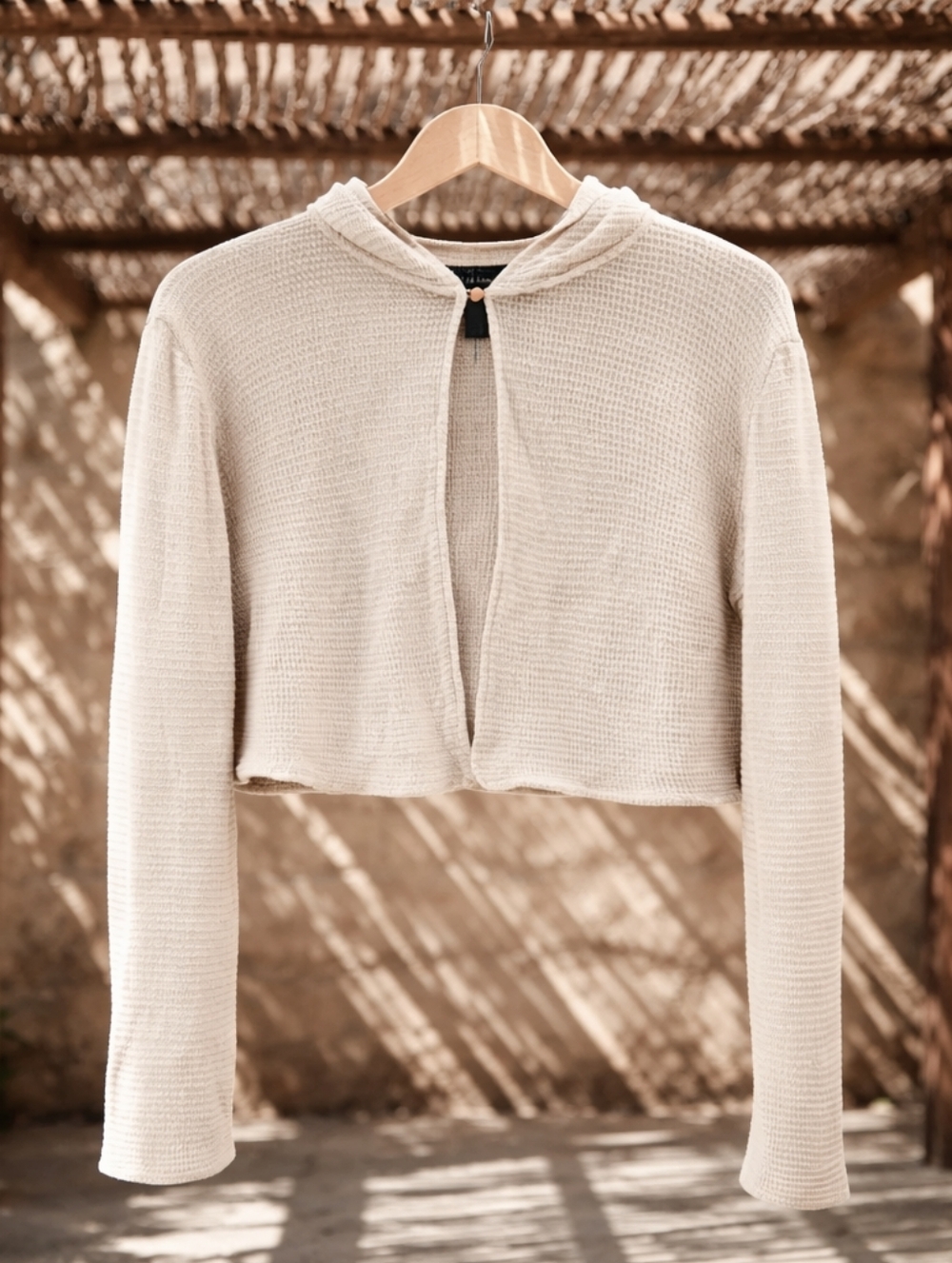 Ralph Lauren Purple Label 100% Linen Cropped Hooded Cardigan Size 4 Made in USA - Picture 6 of 16